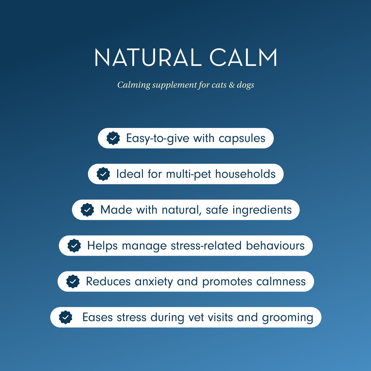Natural Calming Supplement for Cats & Dogs
