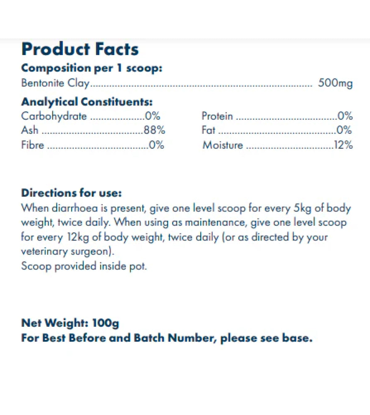 Natural Bentonite Clay for Dogs & Cats