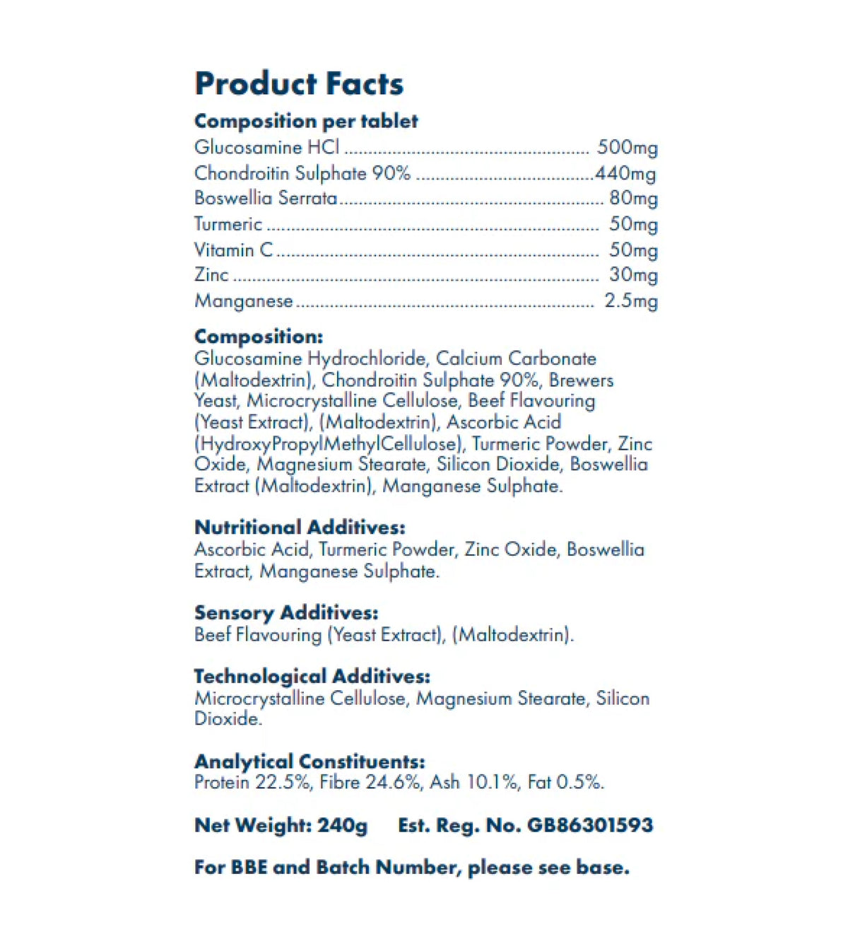 Natural Dog Joint Supplement with Boswellia & Turmeric