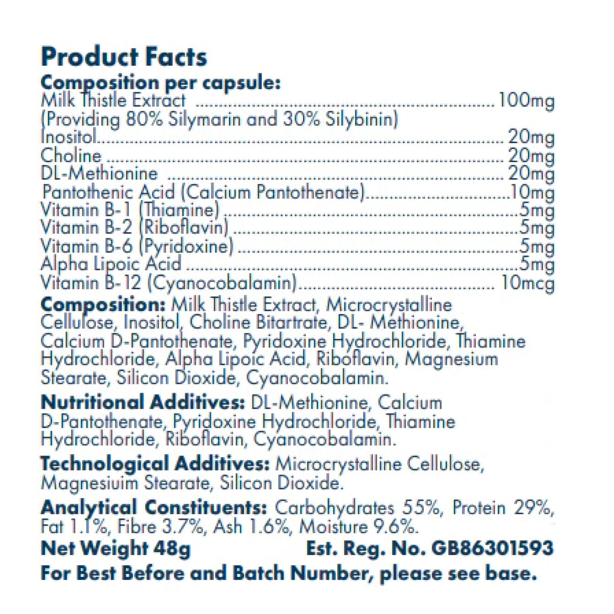 Natural Liver Supplement with Milk Thistle for Dogs & Cats