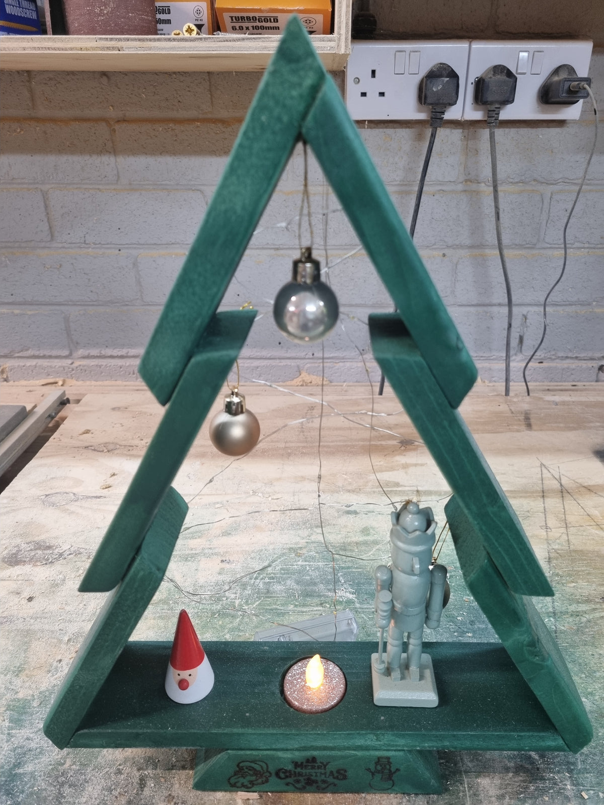 Christmas Tree. Handmade from recycled wood