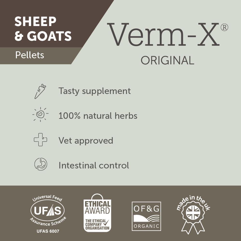 Verm-X Pellets for Sheep &amp; Goats 750g - JP Holistic Nutrition 