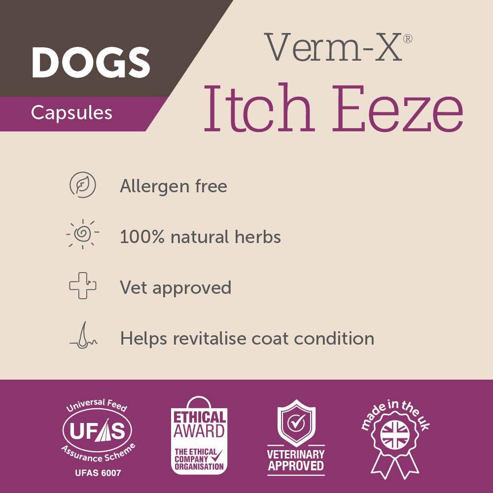 Verm-X Itch Eeze Capsules for Dogs 50g Pouch - JP Holistic Nutrition 