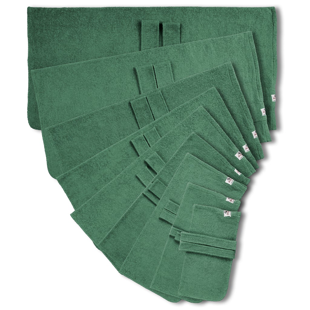 Dogrobe dog coats are perfect for drying, warming and comforting your dog after outdoor adventures. Available in green. and sizes Mini to XXXL