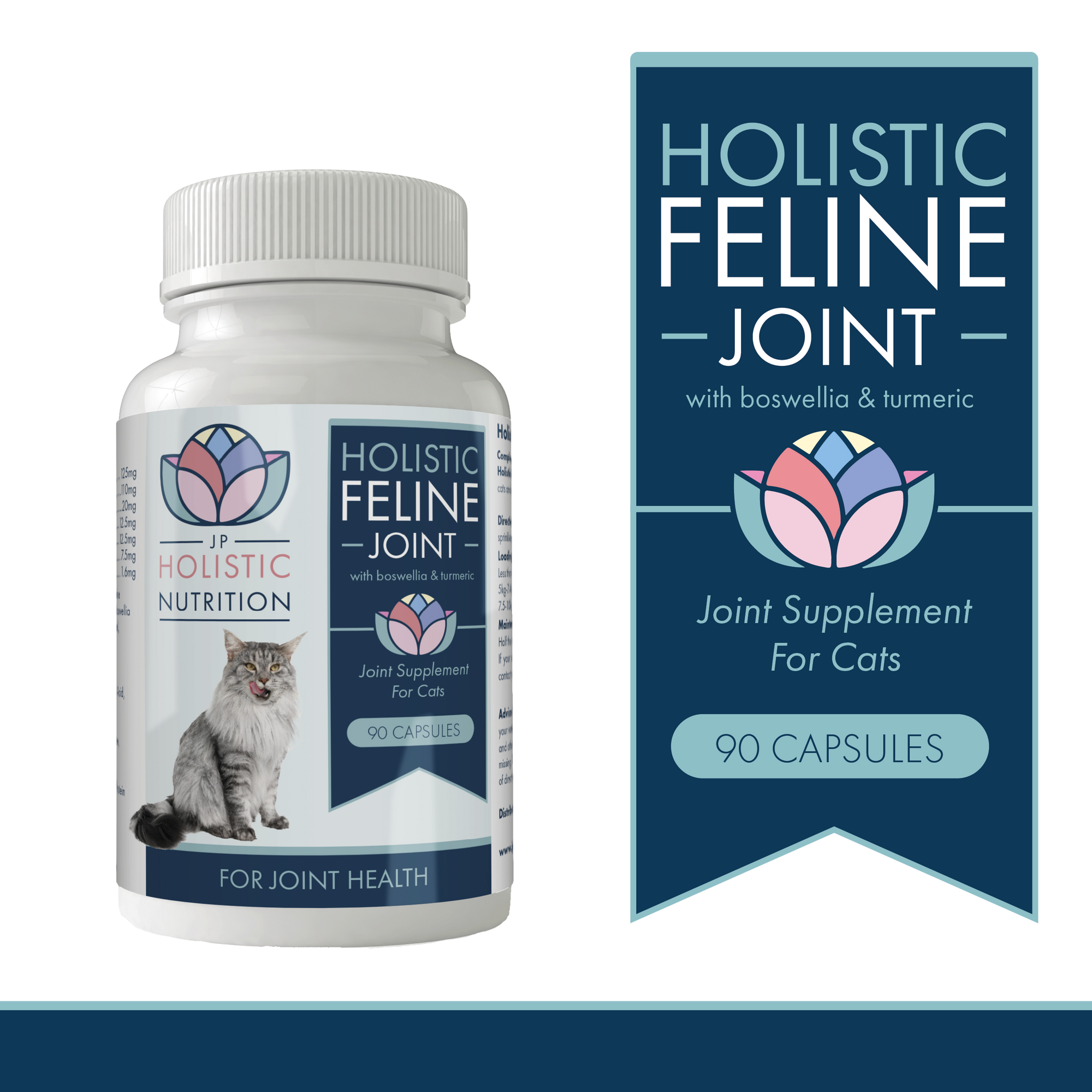 Holistic Feline Joint with Boswellia & Turmeric is a natural joint supplement for cats