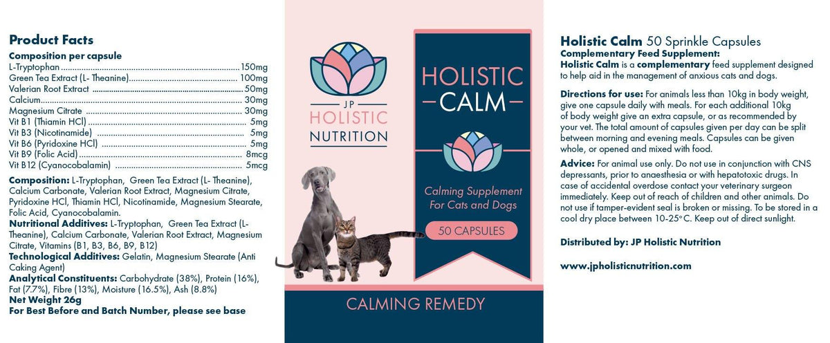 Holistic Calming Supplement for Cats and Dogs