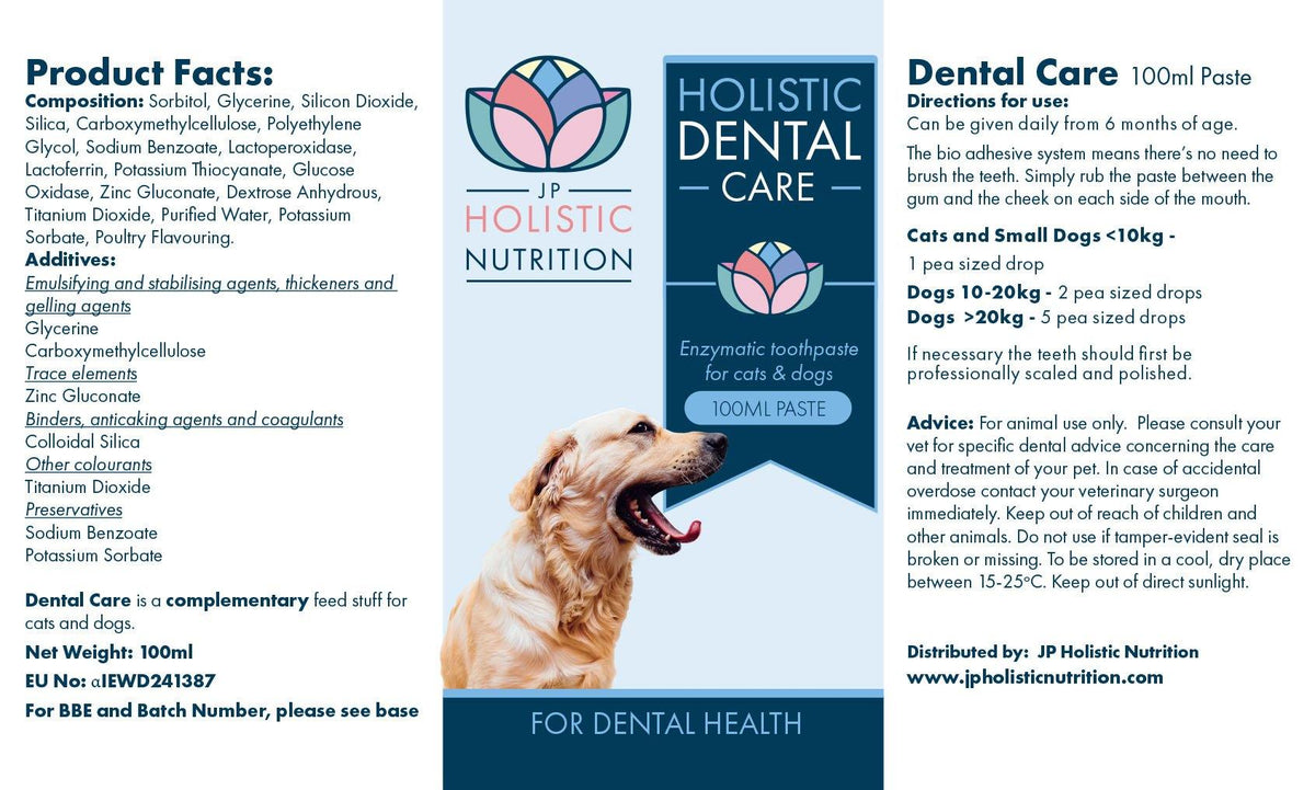 Holistic Dental Care is a natural toothpaste for cats and dogs