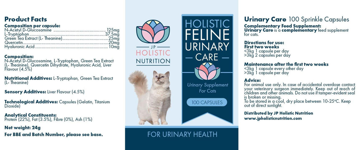 Urinary supplement for cats 100 capsules