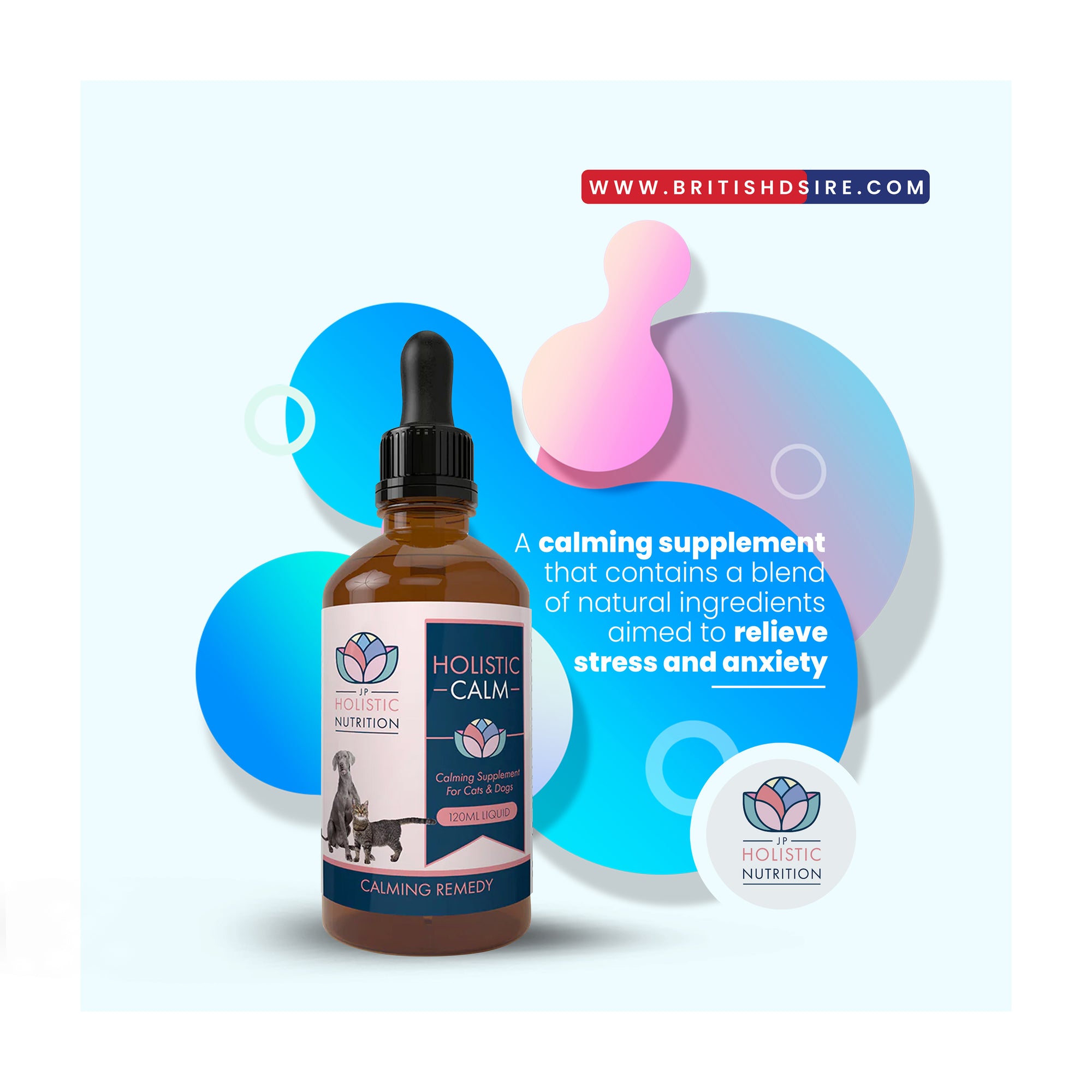 Natural calming supplement for dogs and cats